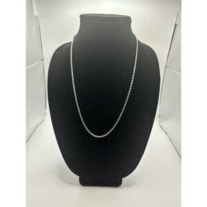 24 Inch 2.8 Mm 12 Gram Silver Tone Stainless Steel Rope Chain Brand New Fashion